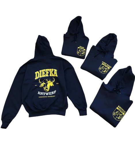 bedrijfskleding bestellen met logo Antwerpen Studentenclub DIefka T-shirts