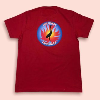 T-shirts met logo fire divers duikschool