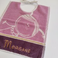 origineel babycadeau bavet met naam Morgane